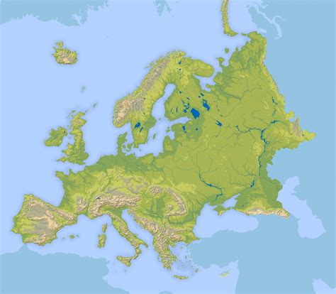 Physical Map Of Europe Continent - United States Map