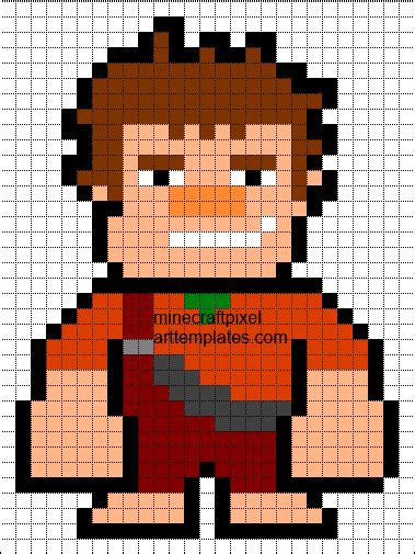 Minecraft Pixel Art Templates: Wreck it Ralph | Pixel art, Pixel art ...