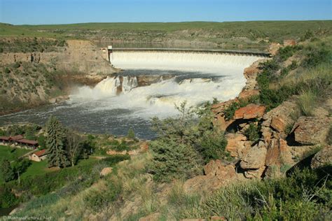 The Great Falls of the Missouri River in Great Falls, Montana