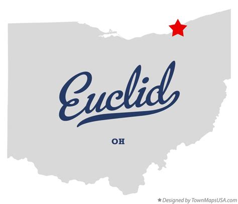 Map of Euclid, OH, Ohio