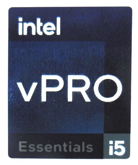 Original Intel i5 vPRO Essential Sticker 18 x 22mm / 11/16″ x 7/8 ...