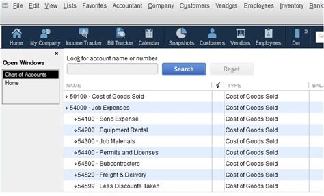 Quickbooks contractor pro chart of accounts - hoolivictoria