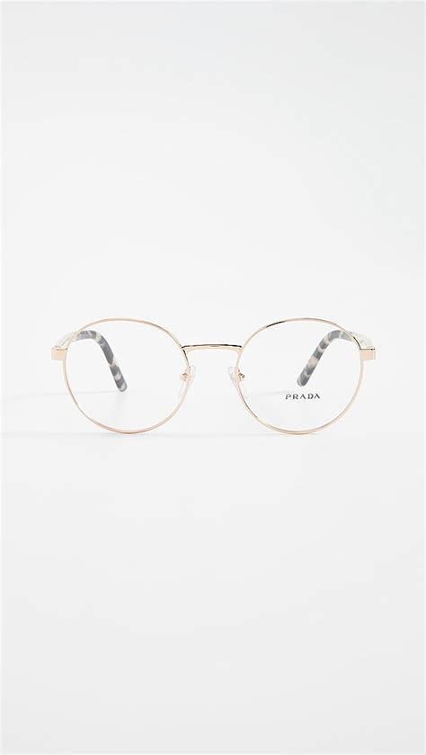 Prada Round Metal Glasses | Shopbop