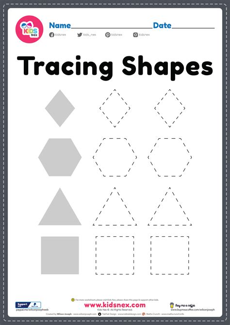 Shape Tracing Worksheets Free Printable