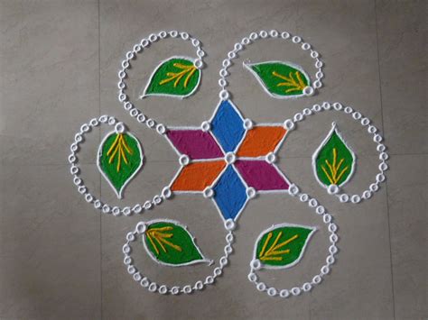 Dot's Rangoli Design 7 by 4(NEW) | Rangoli designs images, Free hand ...