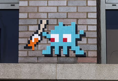 Streetart, Graffiti, Space invaders