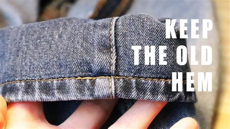 How to Hem Jeans Using the Original/Existing Hem - Looks Like They ...