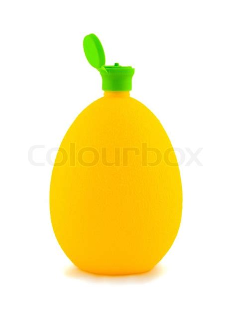 Lemon juice in bottle to form of the ... | Stock image | Colourbox