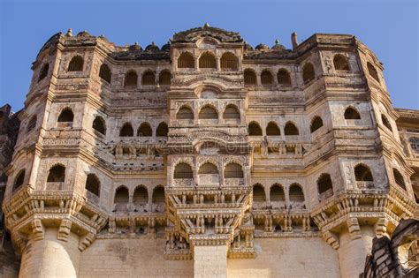 Details of Jodhpur Fort in Rajasthan, India. Stock Image - Image of ...