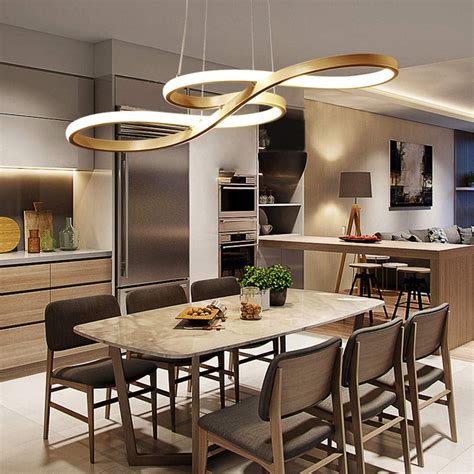 Modern LED Pendant Lighting, Chandeliers Dimmable 3000K~6500K Dining ...