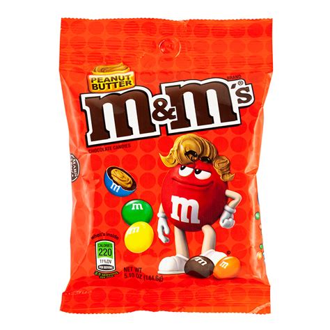 M&M'S Peanut Butter 5.1 oz Peg Bag | Nassau Candy