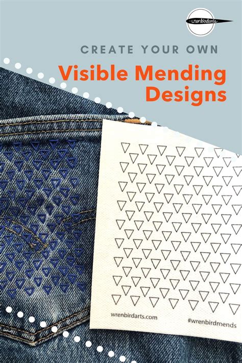 Washable Mending Transfers #4 Green Visible Mending Templates | Visible ...