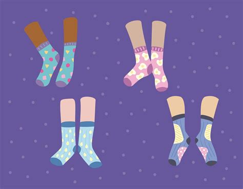 foots and funny socks 5029737 Vector Art at Vecteezy