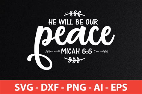 He Will Be Our Peace Graphic by Craft Store · Creative Fabrica