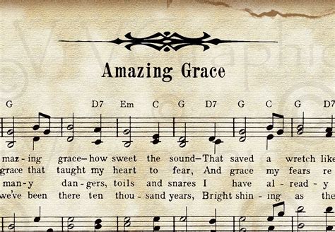 Free Printable Amazing Grace Hymn Sheet Music