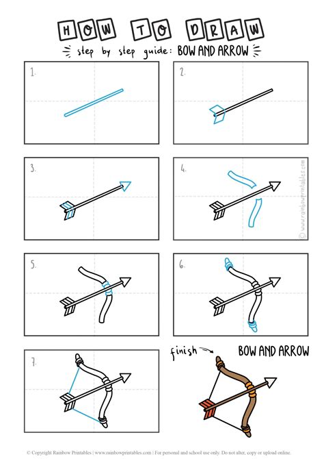 How To Draw a Bow and Arrow Weapon (Archery) - Easy Drawing Guide for ...