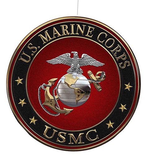 US Marine CORPS USMC Emblem All Metal Sign 14" Round | North Bay Listings