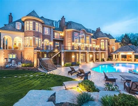 Mega Mansions on Instagram: “Stately brick mansion with indoor ...