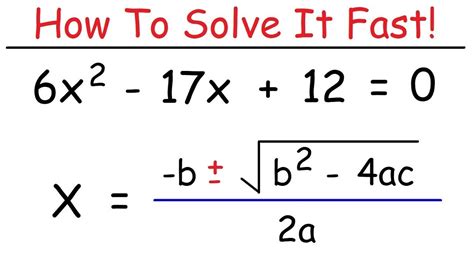 Solve Quadratic Equations by Using the Quadratic Formula : Step-by-Step ...