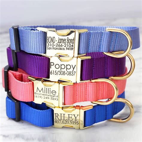 Personalized, Embroidered Dog Collars - Mimi Green