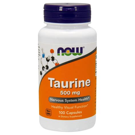 Now Foods, Taurine, 500 mg, 100 Capsules | By iHerb