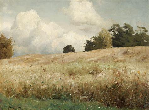 Landscape with a Field Painting | Gustaf Rydberg Oil Paintings