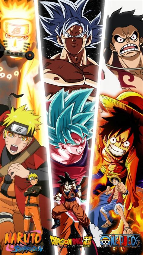 naruto,goku & luffy | Anime, Anime crossover, Anime dragon ball super