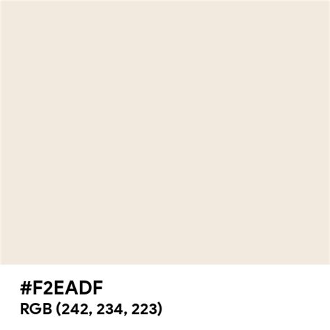 #F2EADF color name is Alabaster