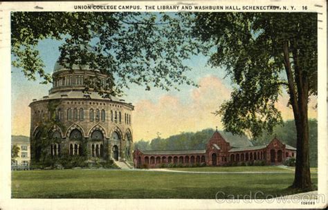 Union College Campus, The Library and Washburn Hall Schenectady, NY ...