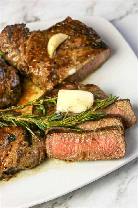 New York Strip Steak Recipe with Rosemary Garlic Butter