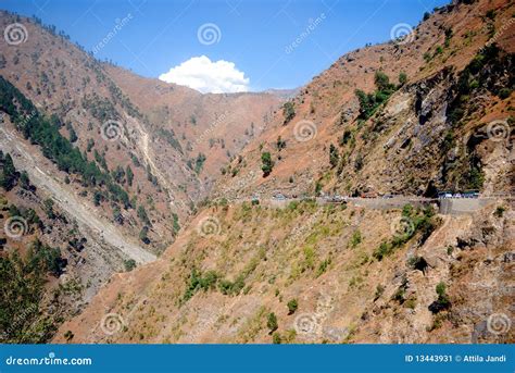 Mountain Road, Ramsu, Jammu, India Stock Image - Image of cloudy ...