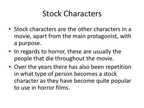 Stock characters