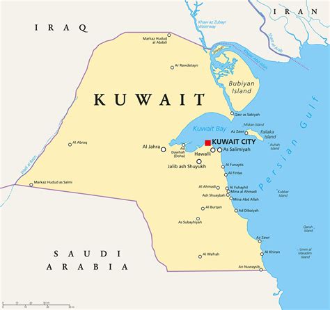 Kuwait Map - Guide of the World