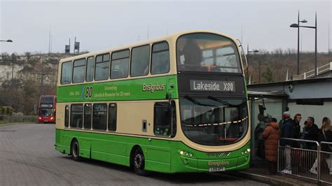 Top Deck! EnsignBus Route X80 | Volvo B9TL Wright Eclipse Gemini 2 ZF ...