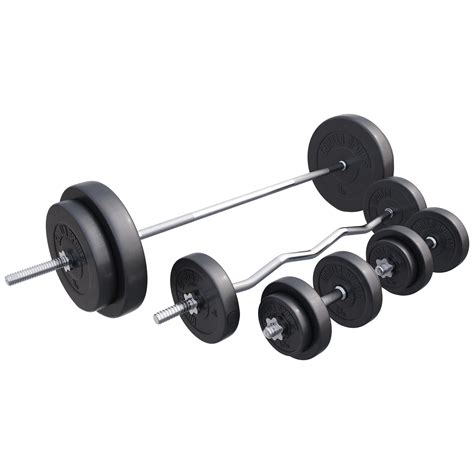 Buy GORILLA SPORTS® Barbell Dumbbell Set - 100kg, Barbell Bar, EZ Curl ...