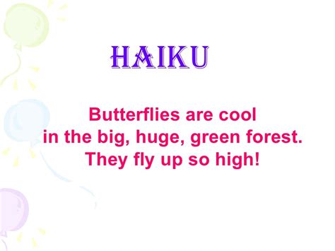 Teaching haiku poem