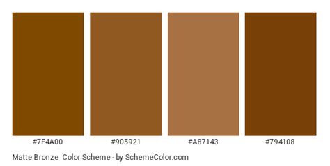 Matte Bronze Color Scheme » Bronze » SchemeColor.com