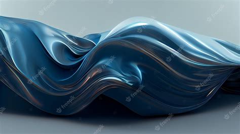 Premium Photo | Blue abstract surreal wavy liquid wallpaper