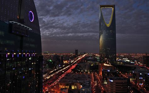 Download Night Arabia Saudi Arabia Man Made Riyadh HD Wallpaper