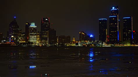 A glorious night | Detroit skyline, Skyline, Night