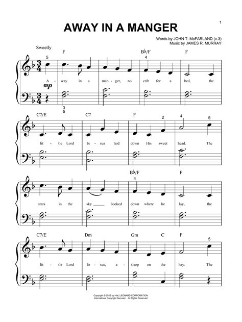 Away In A Manger | Sheet Music Direct