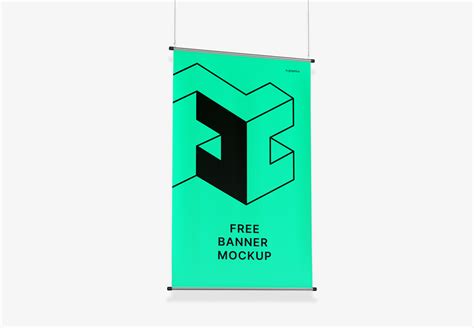 Hanging vertical Banner Mockup - Mockup World