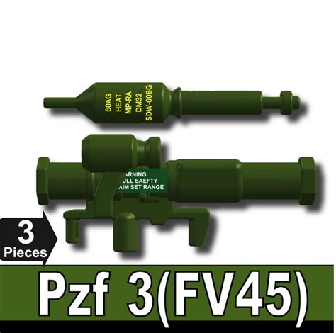 Panzerfaust 3 Anti-Tank Toy Compatible w/ Minifigures