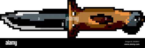 equipment military knife game pixel art vector illustration Stock ...