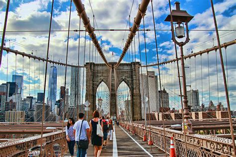 Brooklyn Bridge Walkway Photograph by Allen Beatty