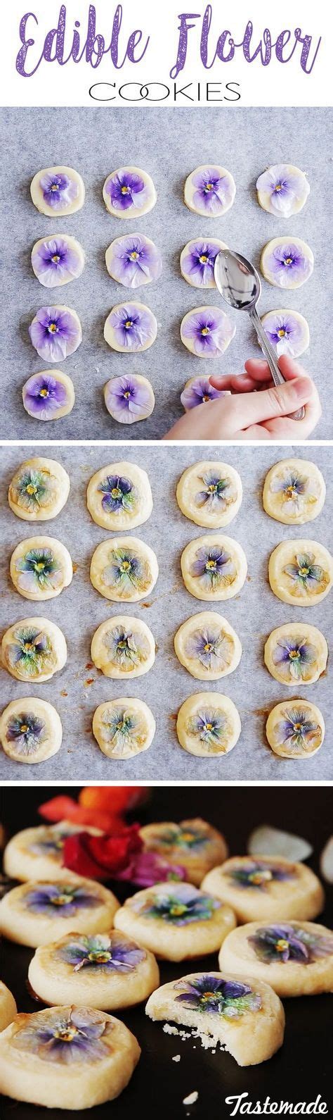 These edible flower cookies are so pretty your guest won't know whether ...