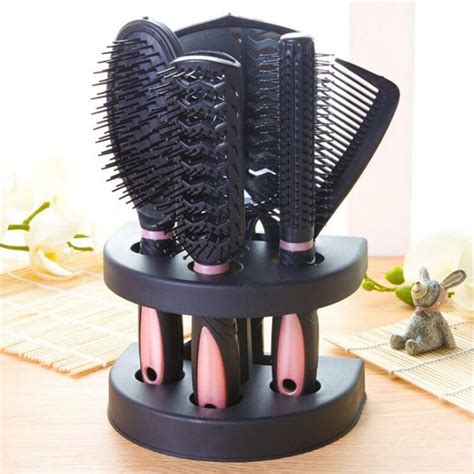 5PCS Hair Brush Comb Set with Shelf Hair Styling Tools Hairdressing ...