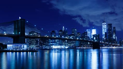 New York City Skyline At Night Wallpaper