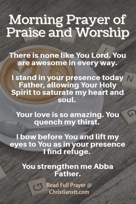 Morning Prayer of Praise and Worship Quotes