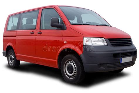 Red Van. Big Red Passenger Van Isolated on White , #AFF, #Big, #Van, # ...